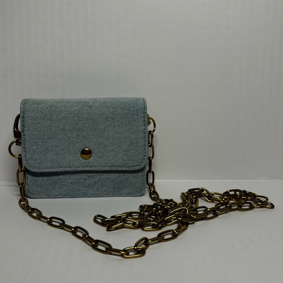 Handbags - Denim Crossbody Chain Shoulder Bag